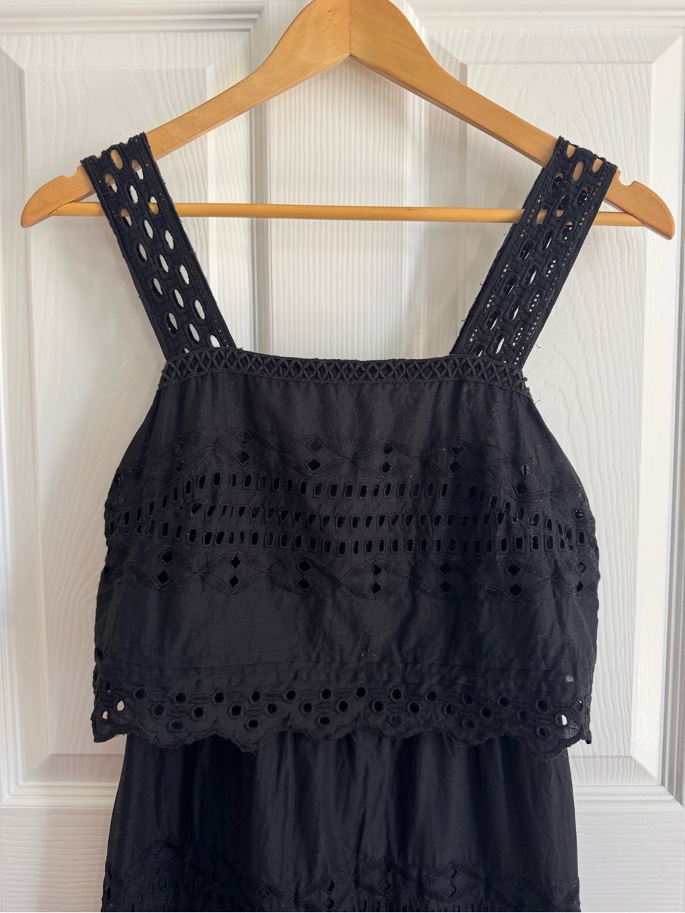 🤎 J. Crew 🤎 Black, Eyelet Midi Dress (00)